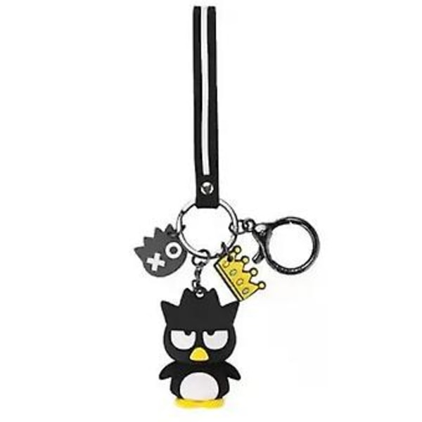 Kawaii Sanrio Nøglering Kuromi My Melody Lanyard Nøglering Tegneserie Mini Dukke Hængende Vedhæng Dekorationer Gave (Badtz-Maru)