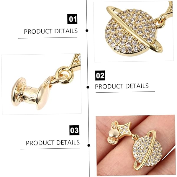 Dekorativa naglar strass amulett legering