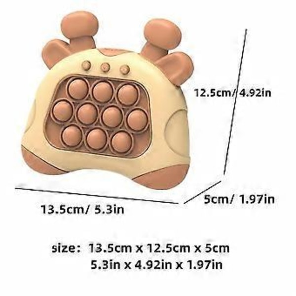 Tryck Bubblor Spelkonsol Press Spelmaskin Pop It Konsol Pusselspel Sensoriska Fidget Leksaker Stresslindring Gåvor Flerfärgad Valfri (Brun)