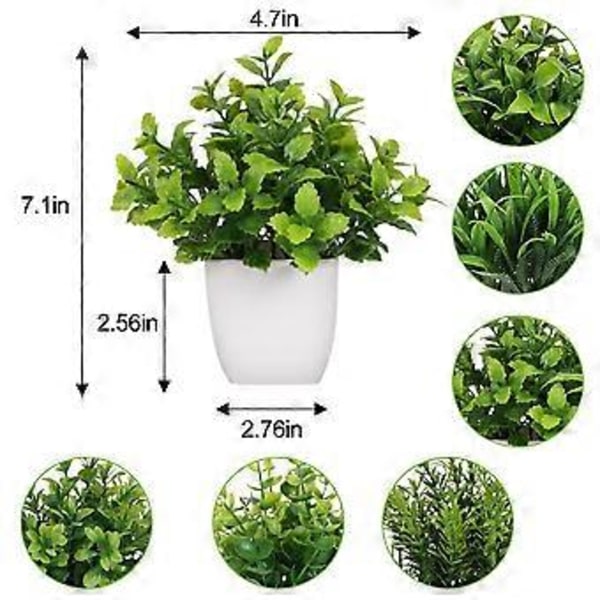 Kunstige Planter Små Kunstige Planter Sorte Badeværelsestilbehør Bruges til Badeværelse, Hjem, Kontorbord, Indretning