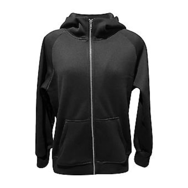Dragkedja Hoodie för Kvinnor Fleecejackor Tröjor Höstkläder Tröjor Med Fickor Vinter Y2k Kläder L Svart