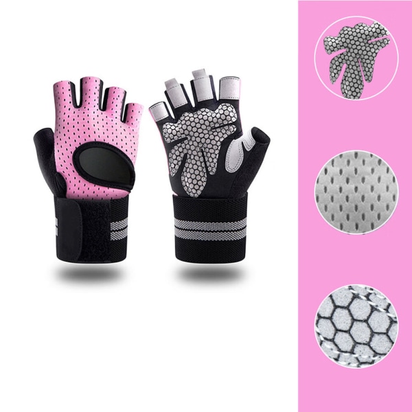Ein Paar rosa L Fitness Handschuhe, Gewichtheben Handschuhe, Tra
