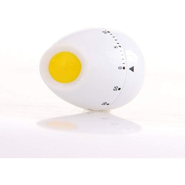 1 st Mini Kök Timer Ägg Form Mekanisk Roterande Matlagningstimer 60