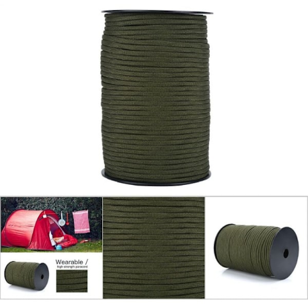 Strand Core 100m (Army Green) Reflekterende Paracord Parachute Cord