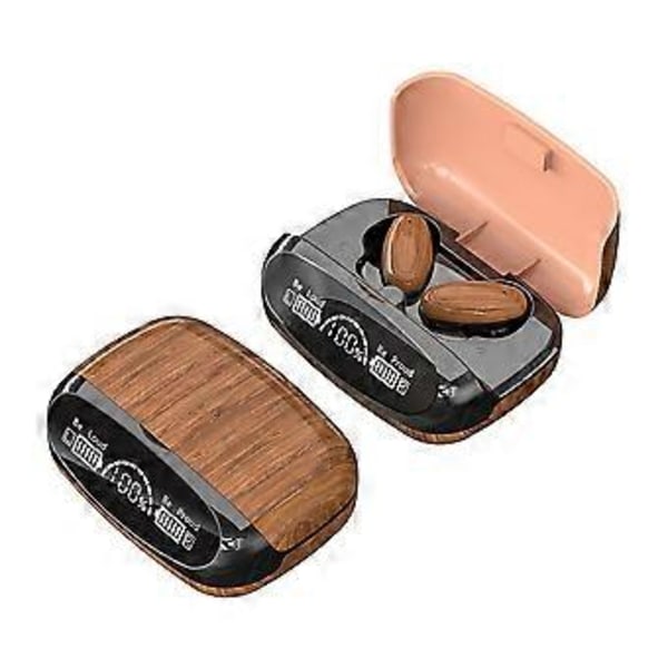 Puukuvioiset Bluetooth-kuulokkeet, binauraaliset, yksityinen malli, virran näyttö, urheilukuulokkeet ilman viivettä, melua vaimentavat kuulokkeet (Päärynäpuukuvio)