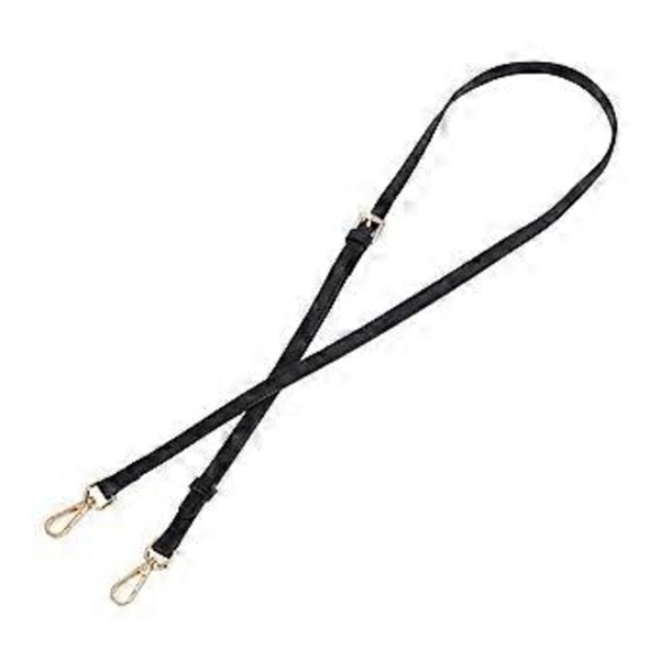 PU Läder Axelrem Ersättning Justerbar Väskrem för Axelväska Crossbody Väska Portfölj Skolväska DIY Väsk-tillverkning (Svart)