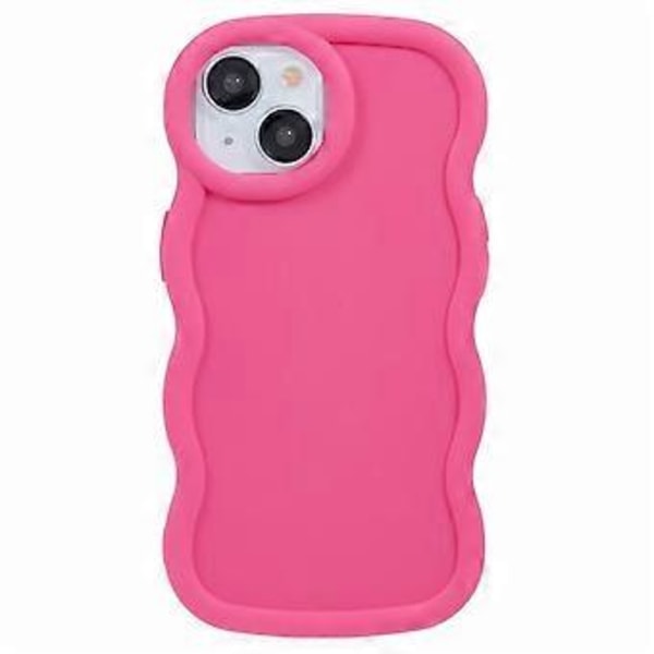 WANLONFENG XL-serien för iPhone 14 Skal Vågkant TPU-skydd med Härdat Glasfilm (Stil D)