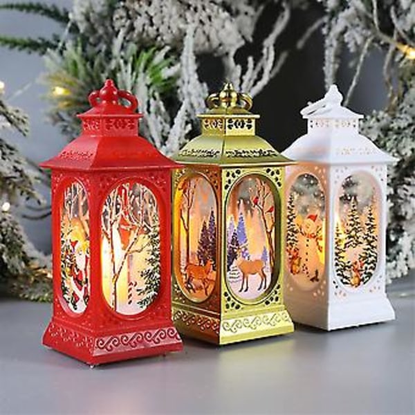 Jullyktor LED Nattlampa med Älg Jultomte Snögubbe Form för Julbelysning Dekoration