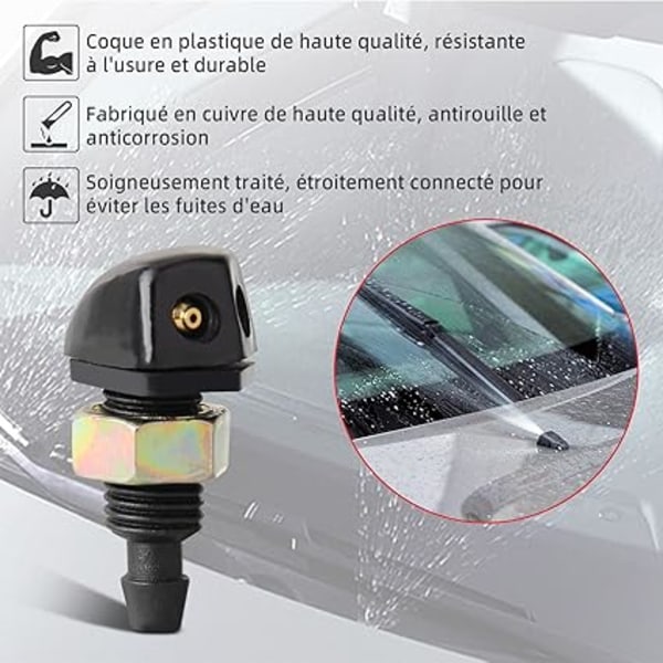 Bilrudeviskerpumpe: 2 stk. rudeviskersystem sprinklerdyse