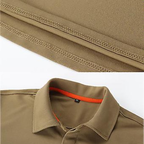 Fianao Miesten Kesä Casual Käännetty Kaulus Lyhythihainen Ranneke Napit T-paita Yläosa (XXXXL Vihreä)