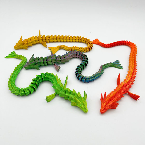 3D-printet Himmelsdragen Stativ Pops Samme Dragemodel Led Fleksibel Bevægelig Model Børnelegetøj Ornamenter Fidget Legetøj