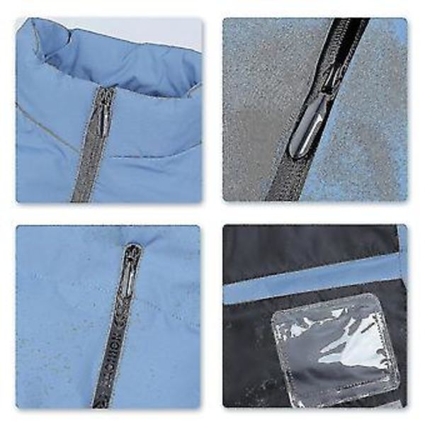 Mäns Lättvikts Vikbar Dunväst utan Ärmar Quiltat Smalt Puffer Väst (4XL Blå)