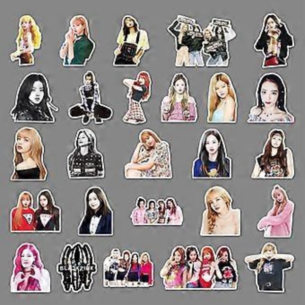 50 kpl Blackpink Kpop-tarroja kannettavalle tietokoneelle, autolle, lehtiöille, puhelimelle, rullalaudalle, vesipullolle - Kylmiä ja trendikkäitä vinyylitarroja, vedenkestäviä ja esteettisiä