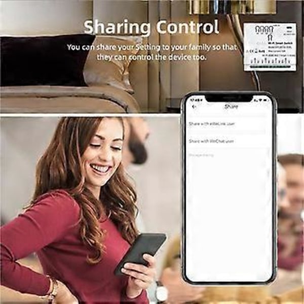 4CH WiFi Smart Switch 85-265V USB 5V 2.4G WiFi Smartlife Hemautomation Modul för IFTT Alexa Home