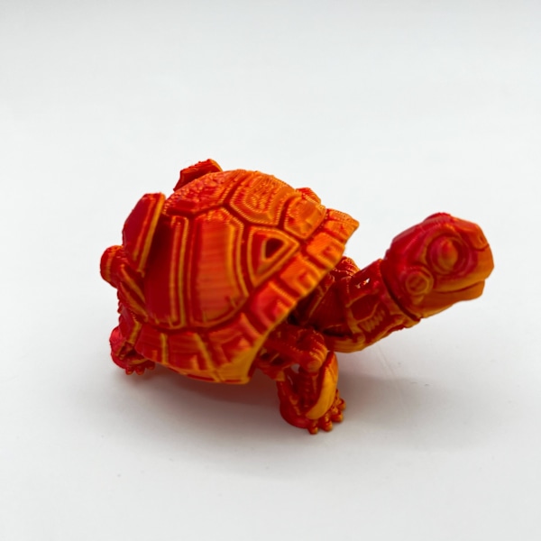 2-pack 3D-utskrivna cyber-krympta skalle, turtle-lemmar och svans - kan krympa, rörliga leder, leksak för barn, modell, prydnad