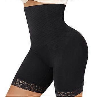 Högmidjade Shapewear-shorts för kvinnor, formande trosor, elastiska (S)