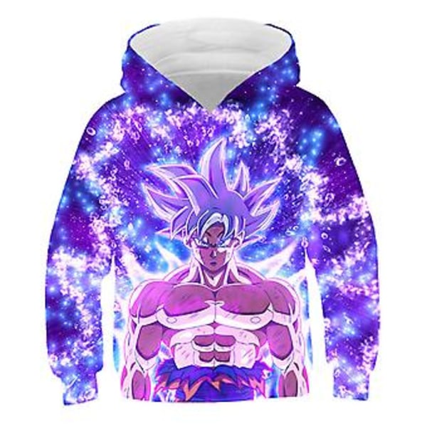 5-10 år Barn Anime Dragon Ball Hoodies Nyhet Hoodie Tröjor Pullover Toppar För Pojkar Och Flickor Fest Och Födelsedagspresenter (5-6 År B)