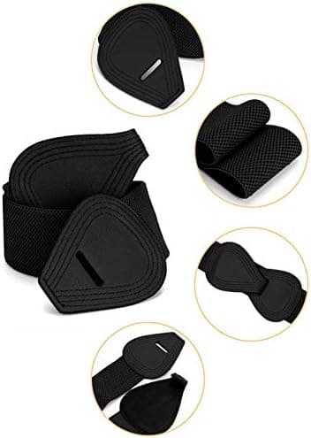 Interlock Spänne 8-formad Faux Läder Elastiskt Bälte Cinch Midja Bälte för Dam