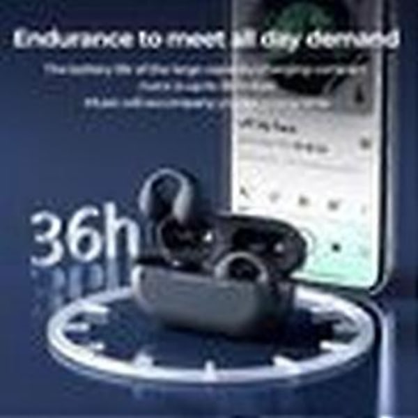 Bluetooth Øretelefon, Trådløst Sports Headset med Mikrofon, Sort