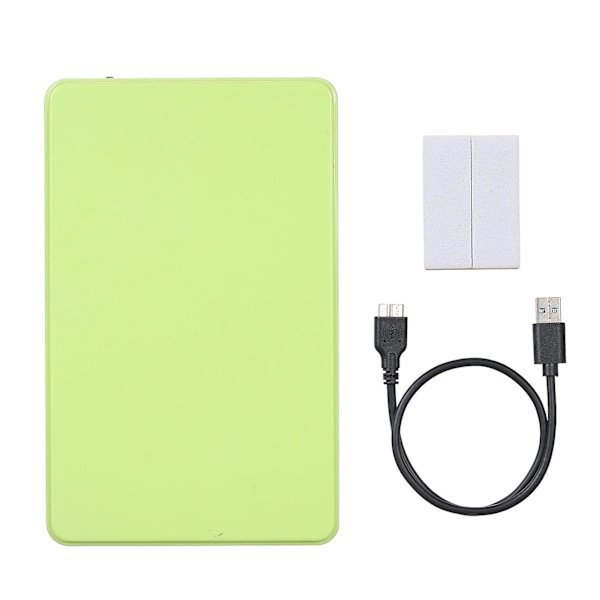2,5 tommer harddisk etui Usb3.0 ekstern Hdd/ssd kabinet Sata harddisk etui（grøn）
