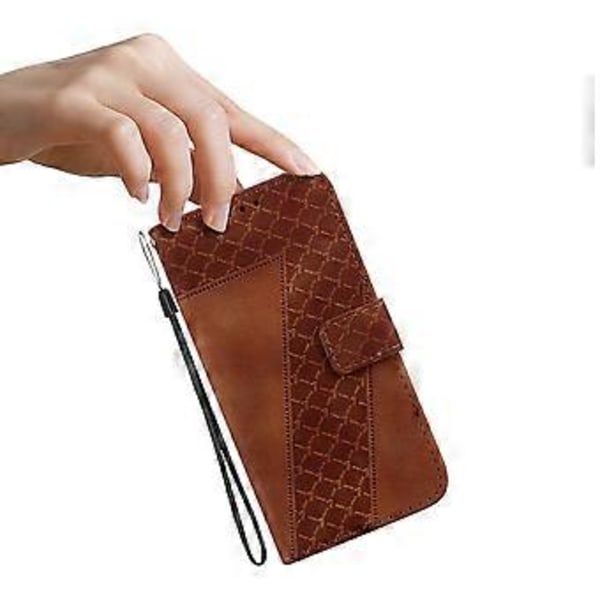 Stativfodral för Xiaomi Redmi Note 14 5G med 7-formigt mönster i läder (Stil C)