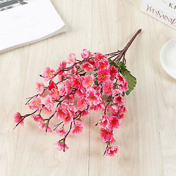 42 cm Kunstig Blomst Kirsebær Vår Plommeblomst Peach Gren Silke Blomst Hjem Bryllup Dekor Kunstige Blomster Planter Dekorasjoner ( )