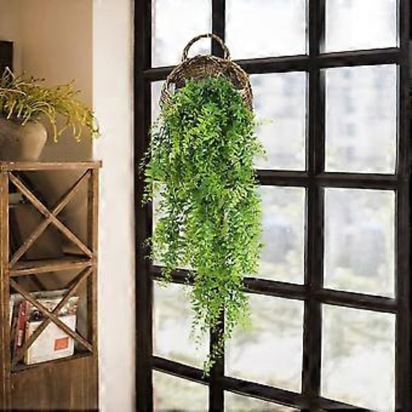 Elegant Konstgjord Grönska, Livslikt Utseende Konstgjorda Hängande Växter För Heminredning, UV-Beständig, Lätt att Underhålla, Vattentät Design (80cm)