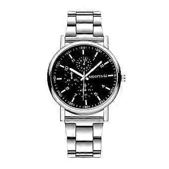 Hvide Herremode Stålure Kronograf Armbåndsure - Et Sofistikeret Ur til Den Moderne Mand!  D