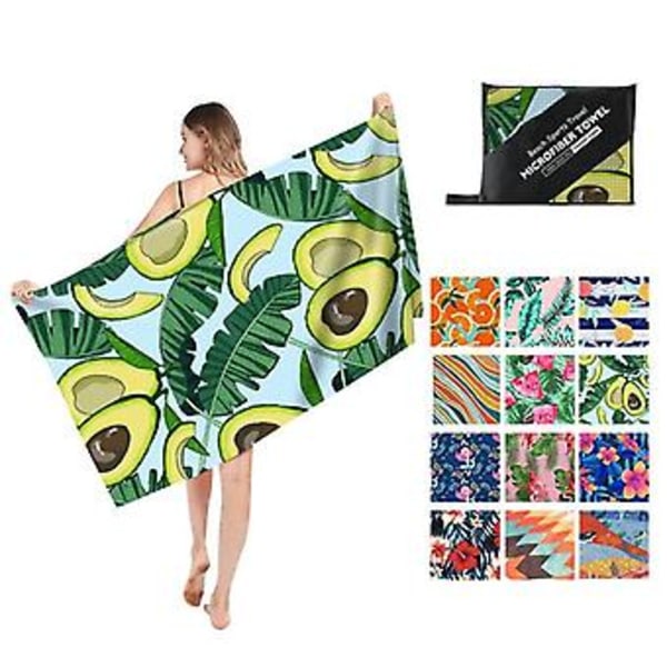 24 Mönster Snabbtorkande Mikrofiber Strandhanddukar 80*160cm Strandhandduk Stor Sport Handdukar Strandhanddukar Campingtillbehör 19