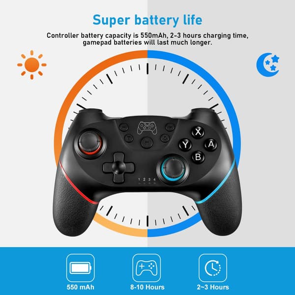 Switch Controller, Trådløs Pro Controller Gamepad kompatibel med