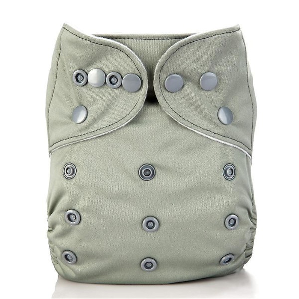 Baby Cloth Diaper Pocket Grey 1 with 1 insert