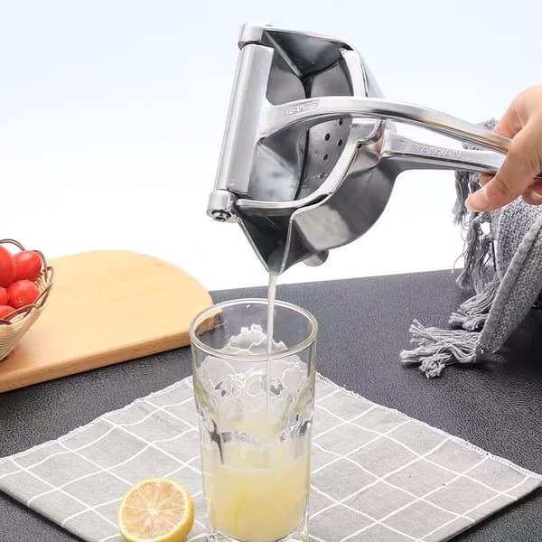 (Silver) -  Ny rostfri manuell juicepress citronpress
