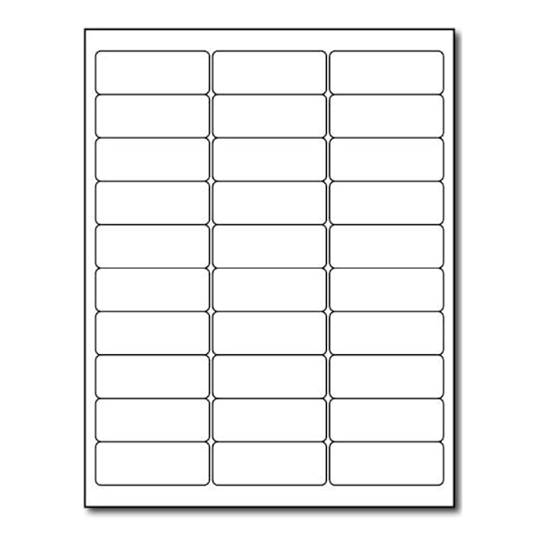 Hvide aftagelige etiketter - 30 pr. ark - til inkjet/laserprintere