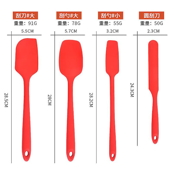 Spatel 9 delar set silikon köksredskap spatlar för matlagning bakning non-stick & värmebeständiga köksredskap