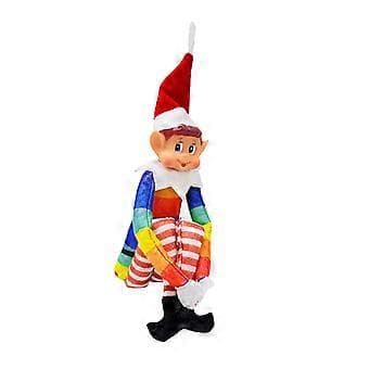 Julegave Regnbue Pride Stoffelf Plush Leke Julepynt (Gutt)