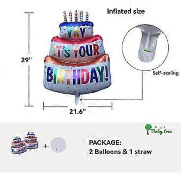 Fødselsdag Ballon Stor 39\" Folie Oppustelig Mylar Balloner Stor Selv-oppustelig Glad Bday Levering Ballon Fest Dekoration Oppustelig Balloner Suppli
