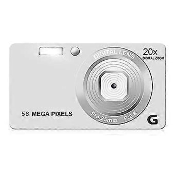 Digitalt videokamera 2,7-tommers LCD-kamera 4K 56MP Anti-Shake 20X Zoom-kamera for fotografering og video, B