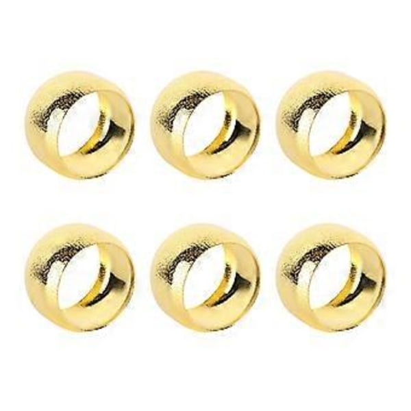 6 st Servettringar Guld Färg Stark Metall Elegant Enkel Multifunktionell Servetthållare för Bröllop Hotell Fest ( )