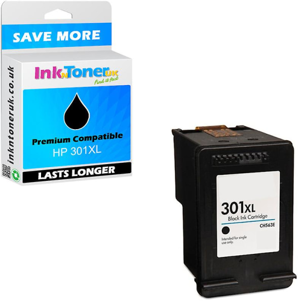 Compatible HP 301XL Black High Capacity Ink Cartridge (CH563EE) (Premium) for HP Deskjet 1050A printer