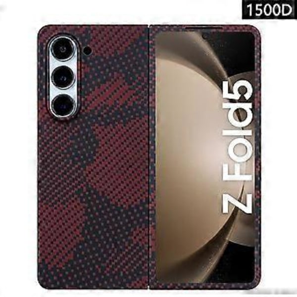 Samsung Galaxy Z Fold5 5G -puhelimen suojakuori, aramidikuitu 1500D, karkea pinta, ohut malli ()