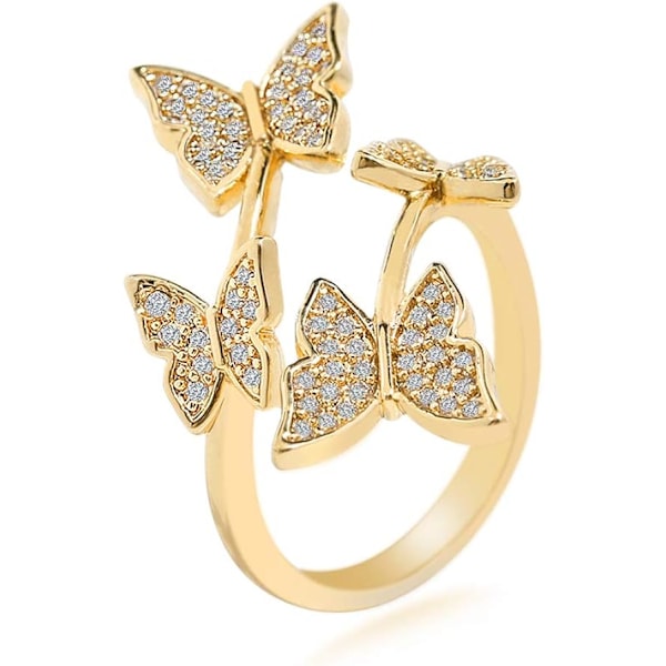 Ring - Vintage Wrap Stacking Statement Ring, Högkvalitativ Kubisk Zirkonia