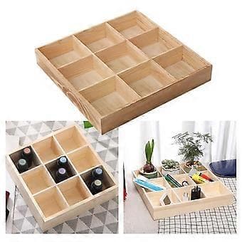 9/10 rum Solid Trækasse Kompakt Skuffe Organizer Bakke Smykker 0x10x4,7CM