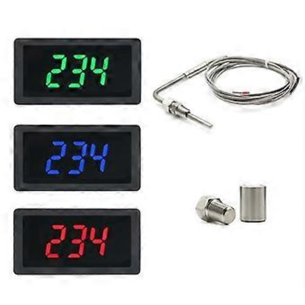 LED-mätare med sensor Temperatursensor Lödningspaket Justerbar Funktion Kompatibel Pt100 Temperatur B