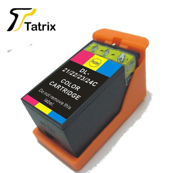 Tatrix For Dell 21 22 23 24 Ink Cartridge Dl21 Inkjet Cartridge Compatible For Dell V313 V313w V515w P513w P713w V715w Printer 1 set 2pcs