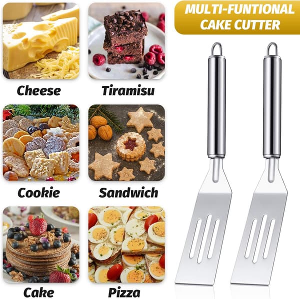 5 stk. Mini serveringsspatel 9,8 tommer rustfritt stål Brownie Cooki