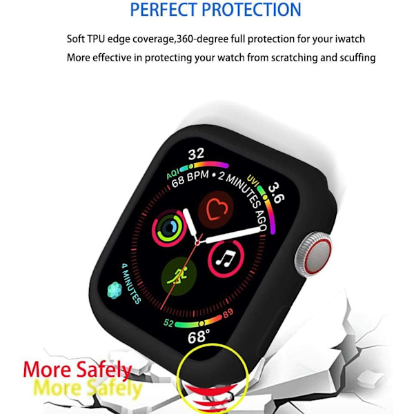Apple Watch Etui 45mm Serie 7/8 Premium Blød Fleksibel TPU Tynd L