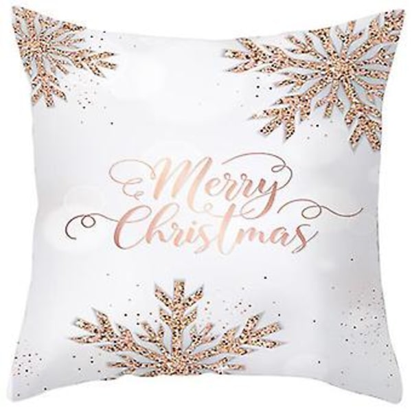 18inch Cushion Covers Sofa Christmas Decorative Pillow Case Pink Gold( E6)