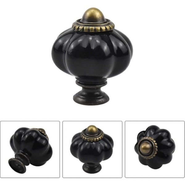 6 st Vintage pumpa skåpknoppar, antika lådknoppar akryl