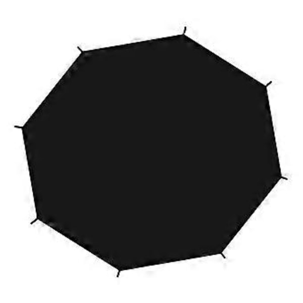 Trampolin Skygge Trekk Trampoline Solbeskyttelse Trekk Rivsikker for 8 Stolper Rund Trampoline Svart Tak Trampoline Markise (10 fot)