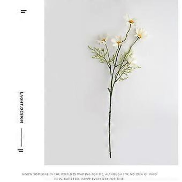 Konstgjord prästkrage i siden, plast, mjuk, lätt att rengöra, attraktiv, dekorativ, falska vildblommor för vardagsrum, köksdekoration